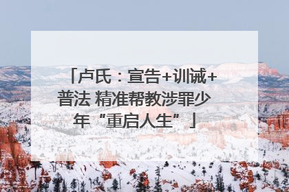 卢氏：宣告+训诫+普法 精准帮教涉罪少年“重启人生”
