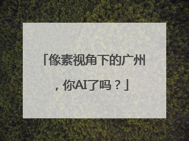 像素视角下的广州，你AI了吗？