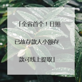 全省首个！日照已故存款人小额存款可线上提取