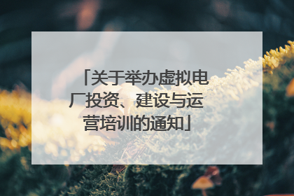 关于举办虚拟电厂投资、建设与运营培训的通知