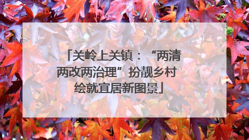 关岭上关镇：“两清两改两治理”扮靓乡村 绘就宜居新图景