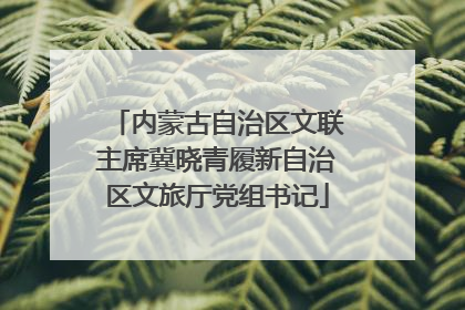 内蒙古自治区文联主席冀晓青履新自治区文旅厅党组书记