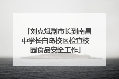 刘克斌副市长到南昌中学长白岛校区检查校园食品安全工作