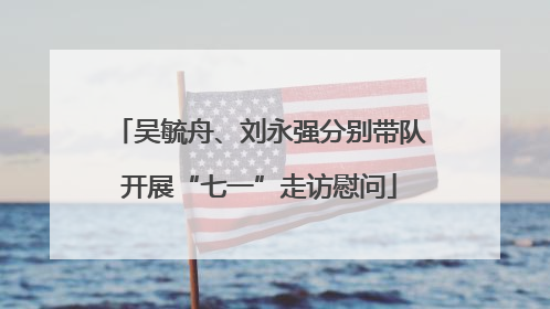 吴毓舟、刘永强分别带队开展“七一”走访慰问