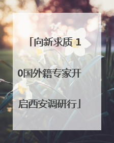 向新求质 10国外籍专家开启西安调研行