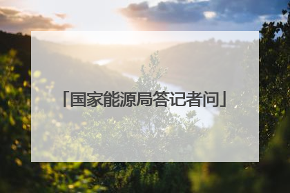 国家能源局答记者问