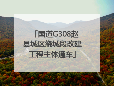 国道G308赵县城区绕城段改建工程主体通车