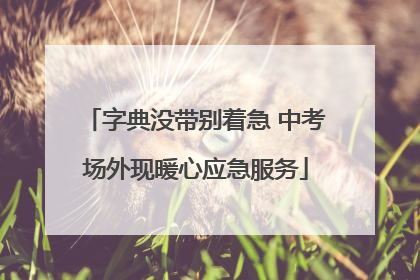 字典没带别着急 中考场外现暖心应急服务