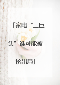 家电“三巨头”谁可能被挤出局