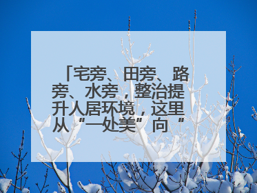 宅旁、田旁、路旁、水旁，整治提升人居环境，这里从“一处美”向“全域美”蝶变