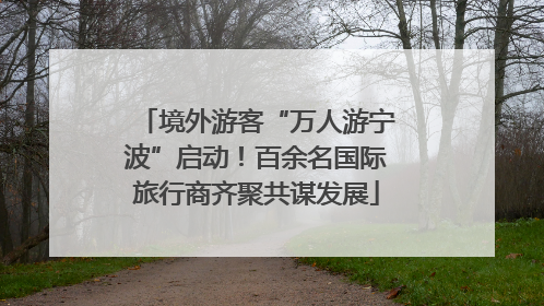境外游客“万人游宁波”启动！百余名国际旅行商齐聚共谋发展