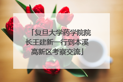 复旦大学药学院院长王建新一行到本溪高新区考察交流