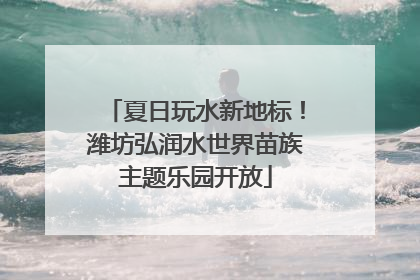 夏日玩水新地标！潍坊弘润水世界苗族主题乐园开放
