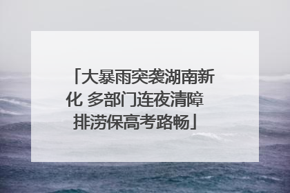 大暴雨突袭湖南新化 多部门连夜清障排涝保高考路畅