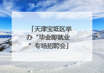 天津宝坻区举办“毕业即就业”专场招聘会