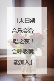 太白湖音乐会合唱之夜！会呼吸就能加入