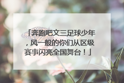 奔跑吧文三足球少年，风一般的你们从区级赛事闪亮全国舞台！