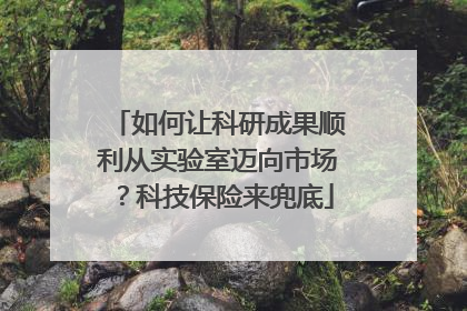 如何让科研成果顺利从实验室迈向市场？科技保险来兜底