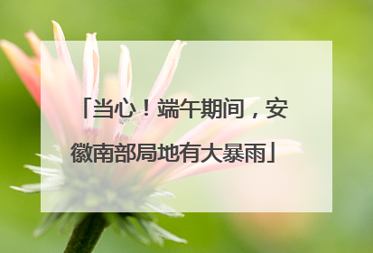 当心！端午期间，安徽南部局地有大暴雨