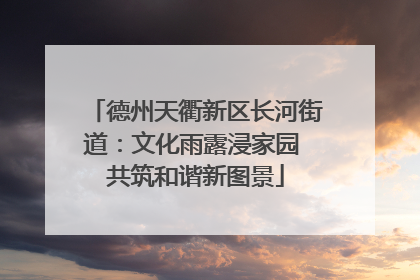 德州天衢新区长河街道：文化雨露浸家园 共筑和谐新图景