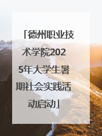 德州职业技术学院2025年大学生暑期社会实践活动启动