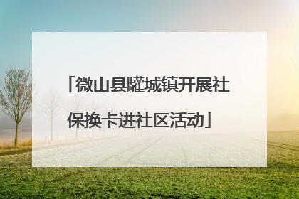 微山县驩城镇开展社保换卡进社区活动