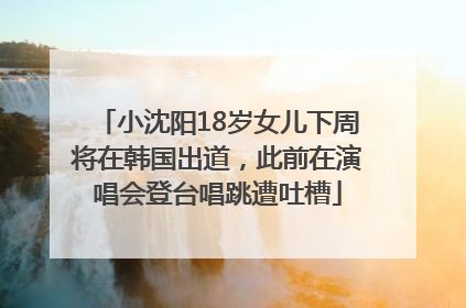 小沈阳18岁女儿下周将在韩国出道，此前在演唱会登台唱跳遭吐槽