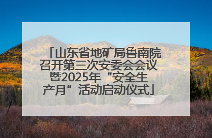 山东省地矿局鲁南院召开第三次安委会会议暨2025年“安全生产月”活动启动仪式