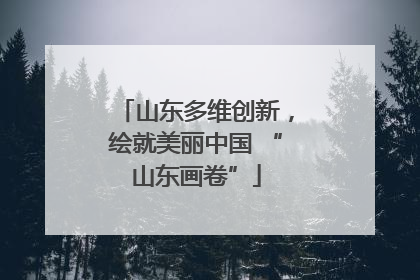 山东多维创新，绘就美丽中国 “山东画卷”