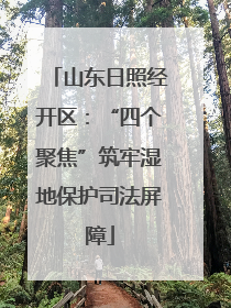 山东日照经开区：“四个聚焦”筑牢湿地保护司法屏障