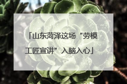 山东菏泽这场“劳模工匠宣讲”入脑入心