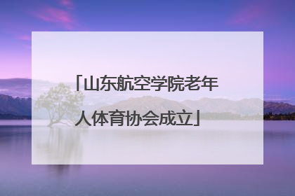 山东航空学院老年人体育协会成立