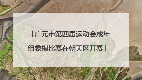 广元市第四届运动会成年组象棋比赛在朝天区开赛