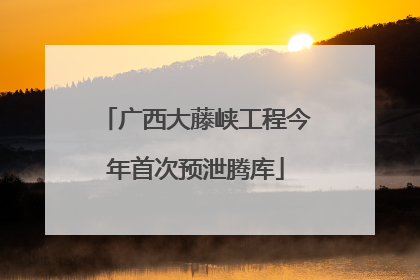 广西大藤峡工程今年首次预泄腾库