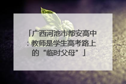 广西河池市都安高中：教师是学生高考路上的“临时父母”