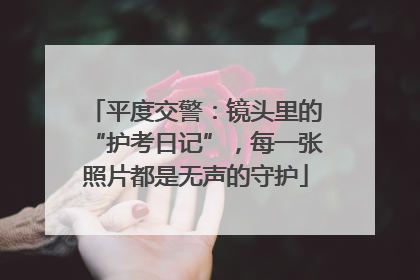 平度交警：镜头里的“护考日记”，每一张照片都是无声的守护