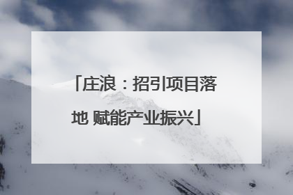 庄浪：招引项目落地 赋能产业振兴
