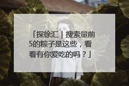 探徐汇｜搜索量前5的粽子是这些，看看有你爱吃的吗？