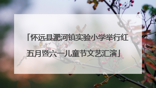 怀远县淝河镇实验小学举行红五月暨六一儿童节文艺汇演
