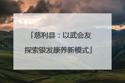 慈利县：以武会友 探索银发康养新模式
