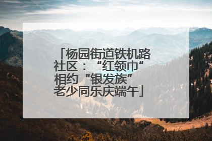 杨园街道铁机路社区：“红领巾”相约“银发族” 老少同乐庆端午