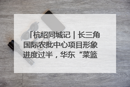 杭绍同城记｜长三角国际农批中心项目形象进度过半，华东“菜篮子”建设加码提速！
