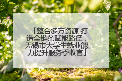 整合多方资源 打造全链条赋能路径，无锡市大学生就业能力提升服务季收官
