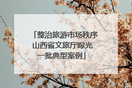 整治旅游市场秩序 山西省文旅厅曝光一批典型案例