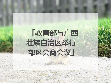 教育部与广西壮族自治区举行部区会商会议