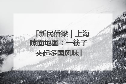 新民侨梁｜上海嗦面地图：一筷子夹起多国风味