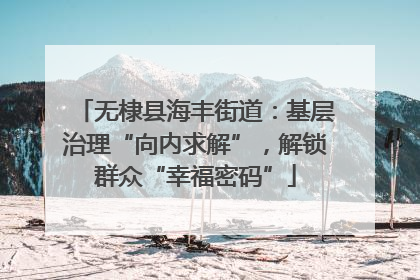 无棣县海丰街道：基层治理“向内求解”，解锁群众“幸福密码”