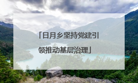 日月乡坚持党建引领推动基层治理