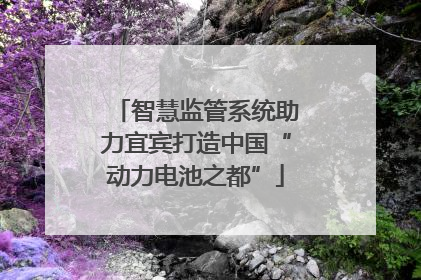智慧监管系统助力宜宾打造中国“动力电池之都”