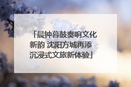 晨钟暮鼓奏响文化新韵 沈阳方城再添沉浸式文旅新体验